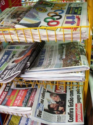 リオ決定の翌日に販売された新聞