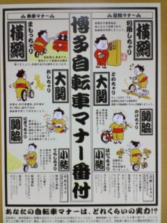チャリに乗る人は、守っちゃり!