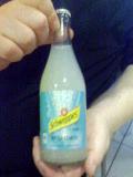 スーパーで7クローナ(84円)で売っている330ml瓶入りビターレモン