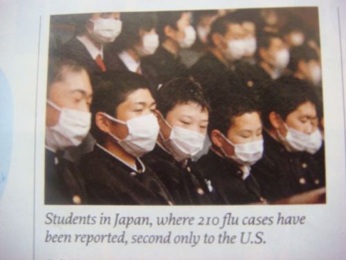 Time紙にも日本の新型インフルエンザへの対応の記事が