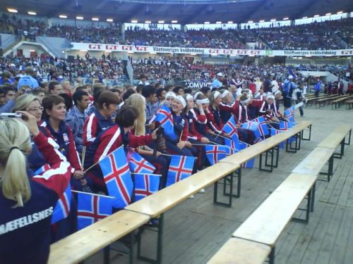 ゴティアカップ開会式(13日) アイスランドの選手団