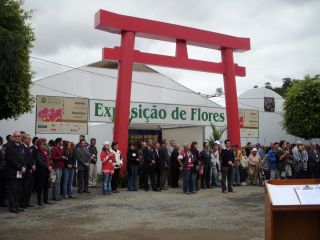 赤い鳥居が会場入り口のシンボル！