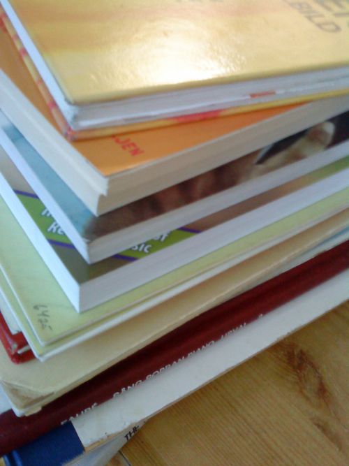 ここにある本は全て図書館から借りてきたものです