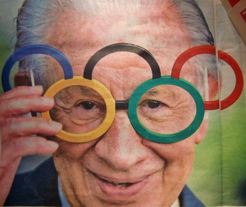 2000年9月シドニーオリンピックの時のサマランチ氏。ADN紙掲載写真より