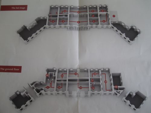 パンフレットに載っている建物内部の見取り図