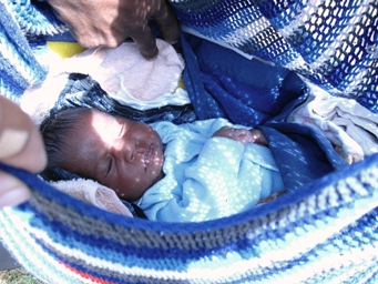 ビムルに入った赤ちゃん