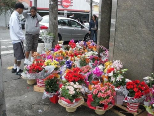 母の日当日に突然現れた路上の臨時花屋さん