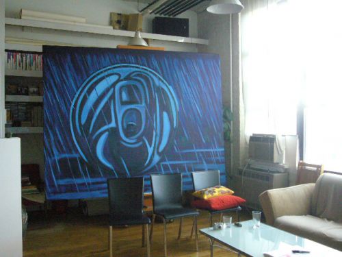 アトリエを一般に公開して展示しています。Anders Bergstromさんの作品