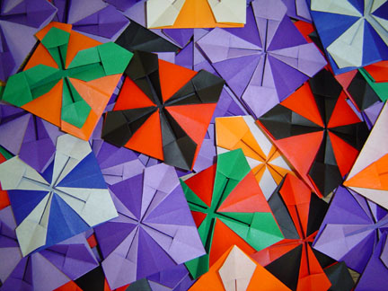 生徒が作った折り紙