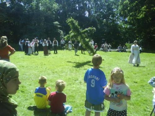 家の近くで行われていた今年の夏至祭の様子