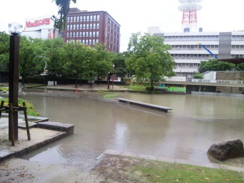 7月14日（水）午前10時頃。雨はあがりましたが…