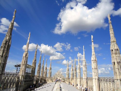 ドゥオモの屋根の上