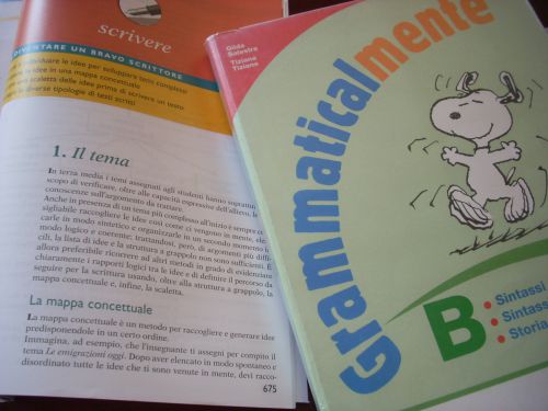 700ページもあるイタリア語の教科書と文法の教科書