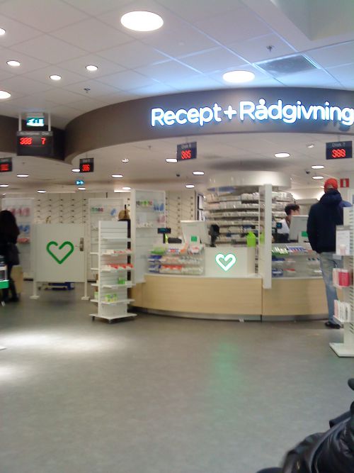 Apotek（アポーテック＝国営薬局）の処方せん受付