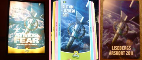 今年のリーセベリのシンボルは、何と言っても「アトモズ・フェアー」ポスター、パンフレット、年間入場パスに、写真が用いられています。