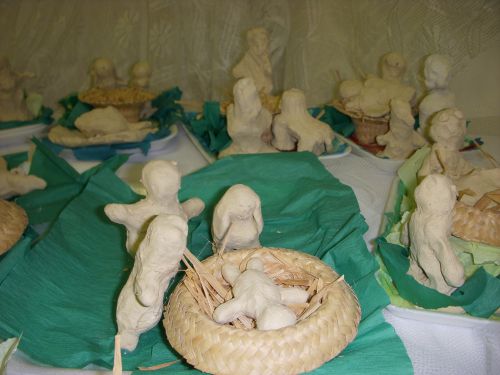 サンパウロ市内のアート教室で子どもたちが制作したプレゼピオ