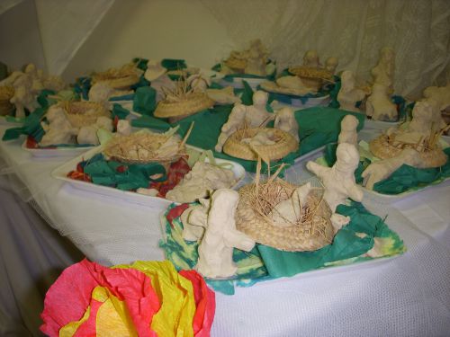 サンパウロ市内のアート教室で子どもたちが制作したプレゼピオ