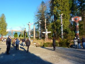 スタンレー公園名物のトーテムポール