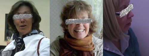 皆様仕事中ですが、口紅も付けず「すっぴん」です。（セキュリティー上、顔を隠させていただきます）