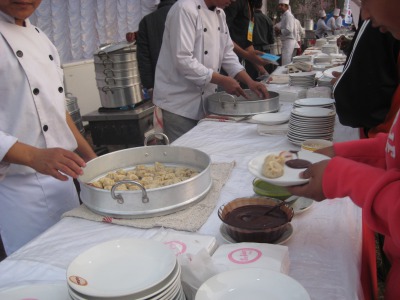 チョコレート＆クリームでいただくMOMO！お替りしちゃった