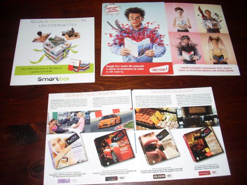 イタリアの3大ギフトボックス会社の各社説明パンフレット