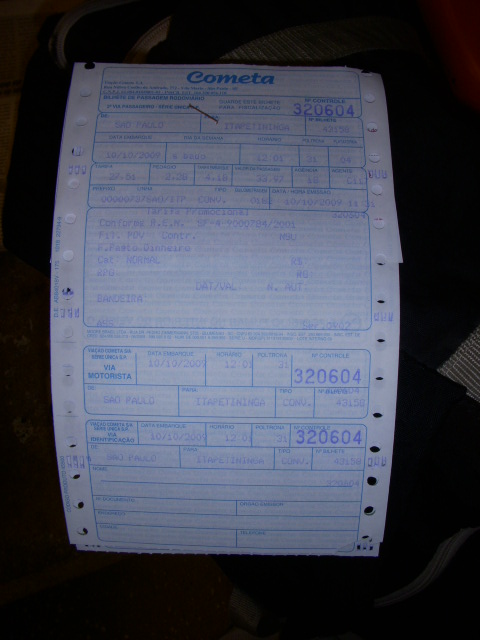 長距離バスチケット