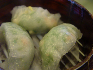 ニラがたっぷり入ったチャイブ・ダンプリング