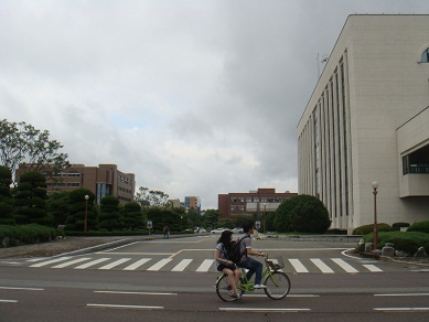 様々な学科ごとに建物があり、見渡す限り大学の敷地