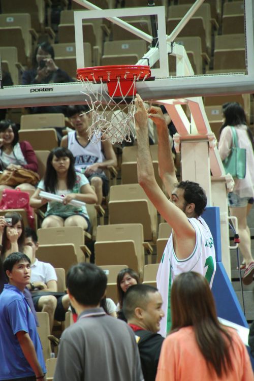 １人ゴールネットカットの様子