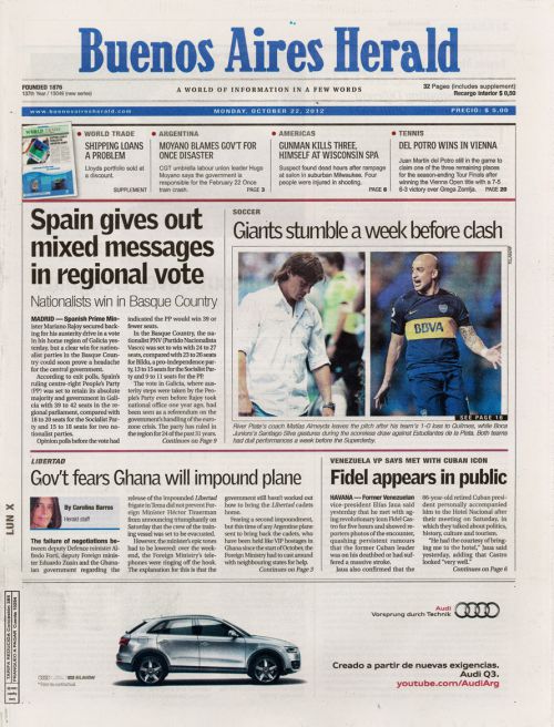 在亜イングリッシュスピーカーや英語を勉強するアルゼンチンにも人気の日刊英字新聞『Buenos Aires Herald』