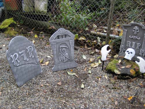 ハロウィーンの飾りつけの例。友人宅