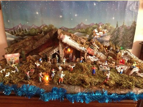 イタリアのお家のリビングに飾られたプレゼピオ