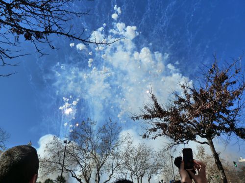 これでもかというほど爆竹が打ち上げられた!
