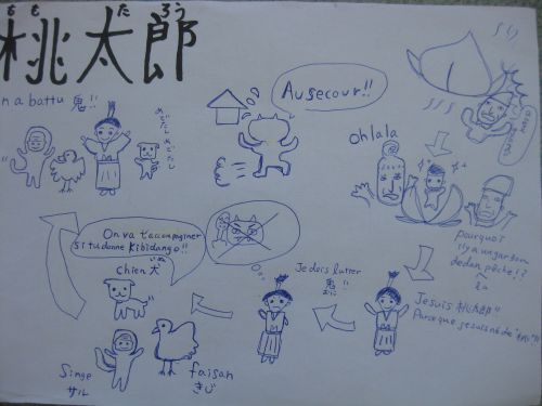 わたしの書いた「桃太郎」のマンガ