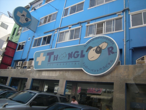 犬の看板が目印のトンロー動物病院