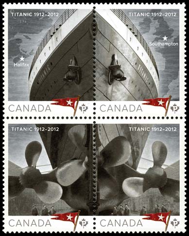 ４月に発売されたタイタニック沈没から百年の記念切手