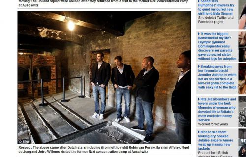Mail Online;アウシュビッツを見学するオランダ代表チーム