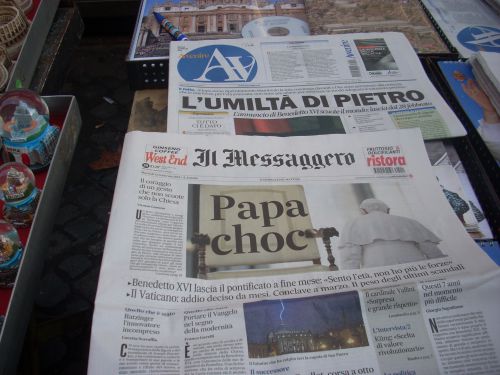 ローマ教皇突然の退位表明ショックと総選挙前の騒々しいローマその1 ima by kachimai[International