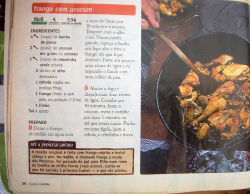 「フランゴ・コン・ウルクン（ウルクン入り鶏肉）」という肉料理のレシピ