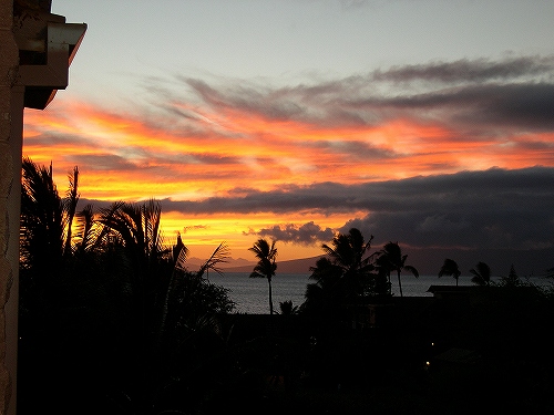 マウイの夕日は絶品です