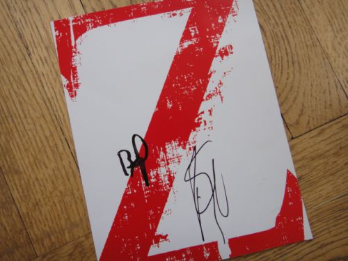 ラッキーにもゲットしたブラッドピットのサインと監督のサイン