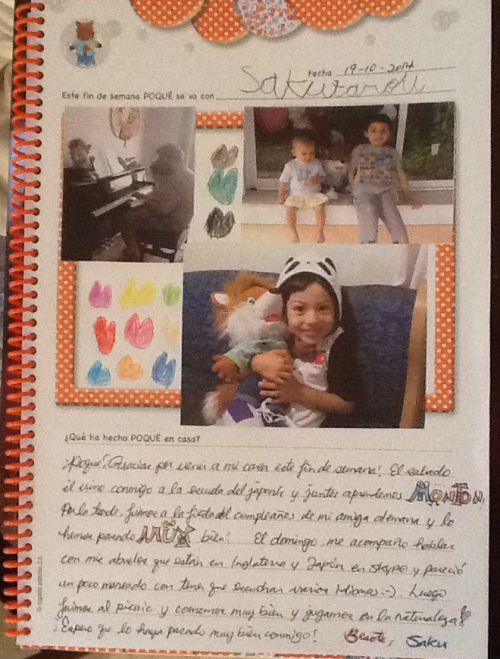 わが家も息子がスクールドールを持参するたびに写真を貼って日記を書いています。こういうのは面倒でもありますが、せっかくなので保護者も巻き込まれて楽しまないと、ですよね！