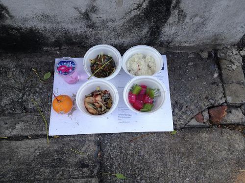 曲がり角に突然現れた「お供え物」