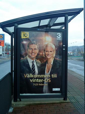 いつも通る場所で今日（2月3日）始めてみた五輪のポスター