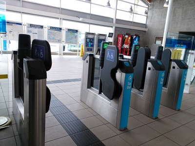 2013年から設置されている改札。使われないときは邪魔でしかありません