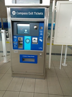コンパスカード対応の機械