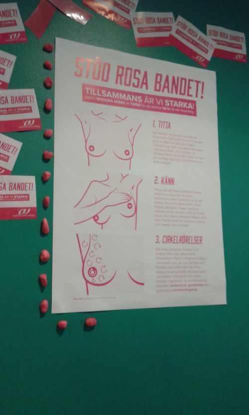 乳がんの自己診断のポスター