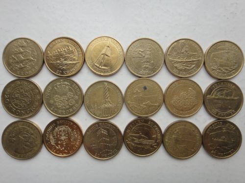 裏のデザインはいろいろな有名な場所がモチーフになった記念コインもあります。