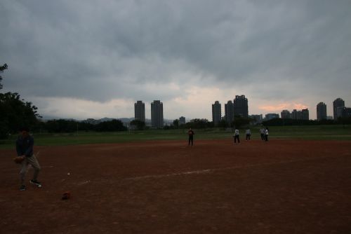 守備練習の様子