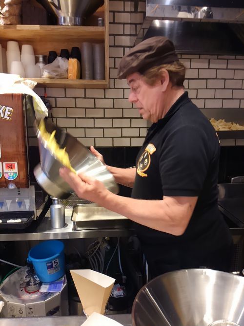 塩をからめています。